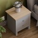 image 2 of Vida Designs Arlington 2 Drawer Bedside Chest Shaker Style Cabinet Table Nightstand, Grey & Oak