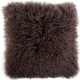 image 1 of SNUGRUGS Mongolian Sheepskin Cushion - Large Square - 60cm x 60cm | Brown | 60 x 60cm