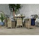 image 2 of 2 Seater Garden Furniture Set - Deluxe Rattan - Round Bistro Set - 110cm Table with 4 Imperial Chairs includes Cushions