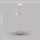 image 6 of Gold Mother and Child Floor Lamp with Adjustable Reading Light and Switches | Gold