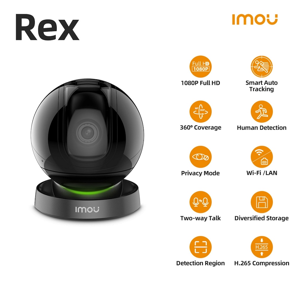 image 1 of IMOU Rex 3D 2K Indoor Cam- Indoor Pan & Tilt Smart Wi-Fi Plug-In Security Camera