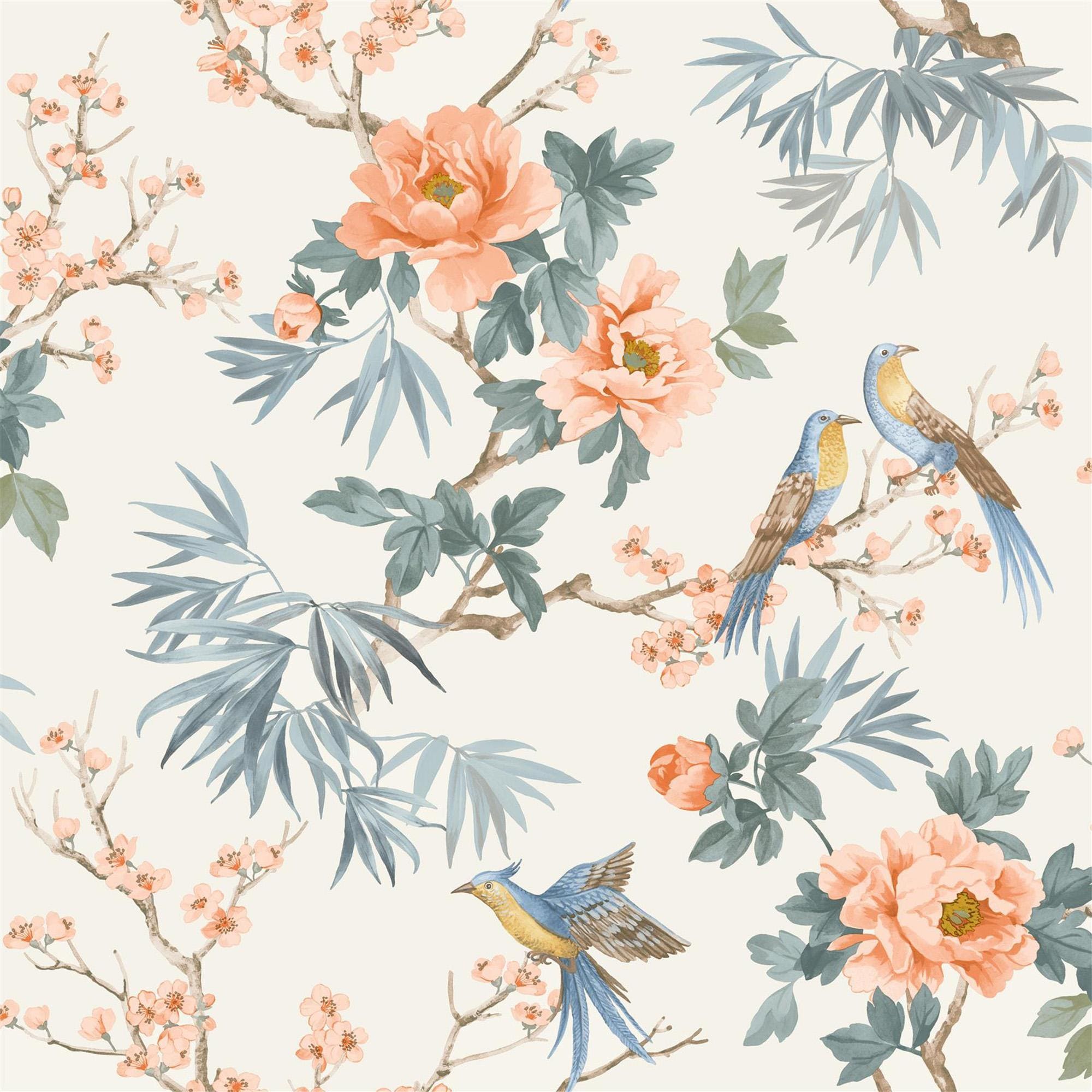 Rasch Chinoiserie Wallpaper Orange Orange 1
