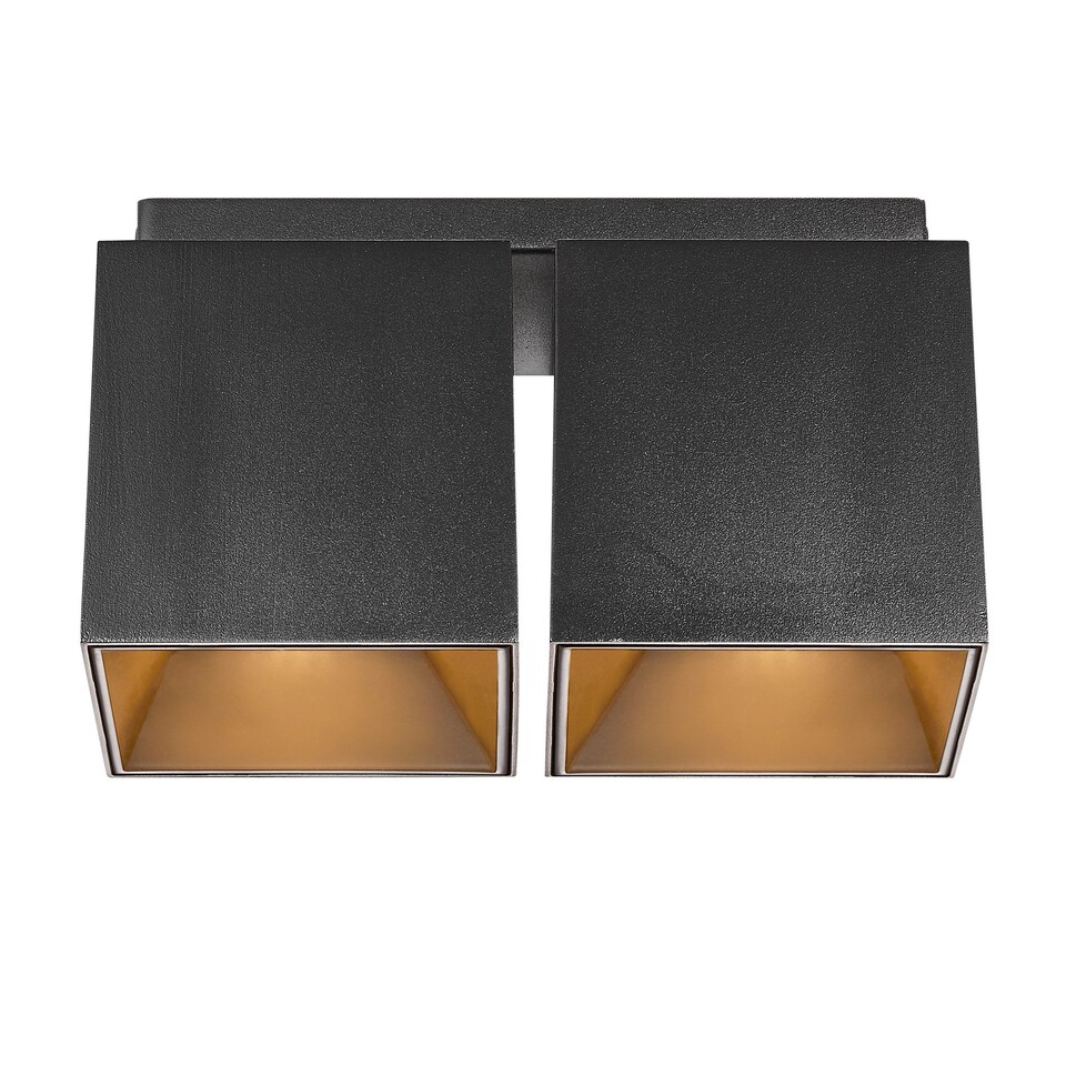 image 1 of Nordlux Ethan Indoor Spot Light Black Aluminium GU10 Gold Inner - Mains Powered, IP20