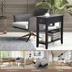 image 9 of COSTWAY 3-Tier End Table Sofa Bedside Table W/ Drawer Black
