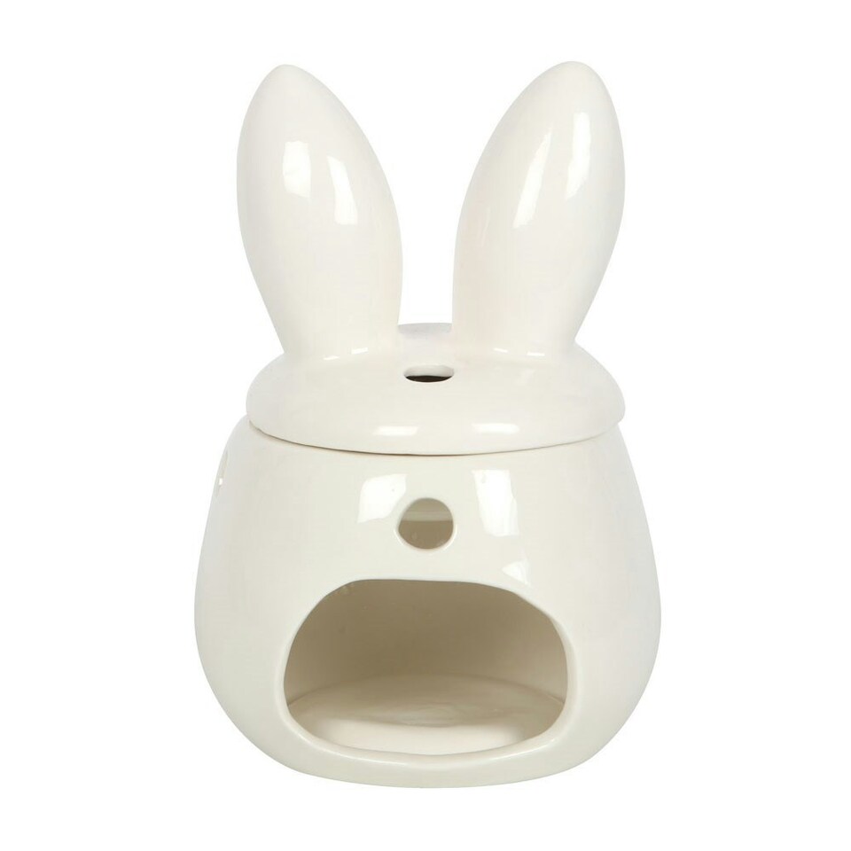 image 1 of Something Different Bunny Face Oil Burner - White - One Size
