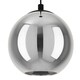 image 10 of Aleksander 3 Light Black & Smoked Glass Pendant Ceiling Light