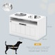 image 7 of PawHut Raised Dog Bowl, Elevated Dog Bowls with Slow Feeder Mat, White 