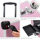 image 4 of Yaheetech 4-In-1 Rolling Makeup Trolley Case Aluminum Black | Pink