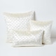image 5 of Homescapes Cream Crushed Velvet Rectangular Cushion Cover - 30 x 50 cm | Cream | Cream | 1