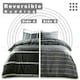 image 7 of Harris Striped Duvet Cover Set Reversible Polycotton Beddings Grey | Double