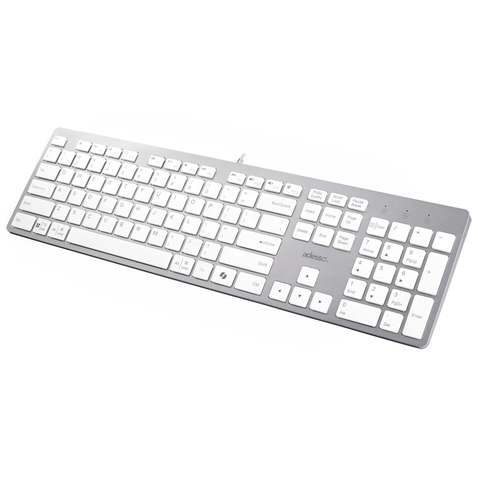 image 1 of Adesso USB-C Multi OS Keyboard with Co-Pilot AI Hotkey and Scissor Switches