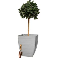 Primrose Stone Effect Resin Indoor Outdoor Planter Plant Pot in White 52cm