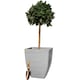 image 1 of Primrose Stone Effect Resin Indoor Outdoor Planter Plant Pot in White 52cm