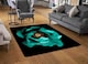 image 2 of Cyan Peony Flower Rug | Multi