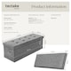 image 6 of Stool - foldable, padded, polyester, large storage space, 110 x 38 x 38 cm | Grey | light grey | 110 x 38 x 38 cm | 1