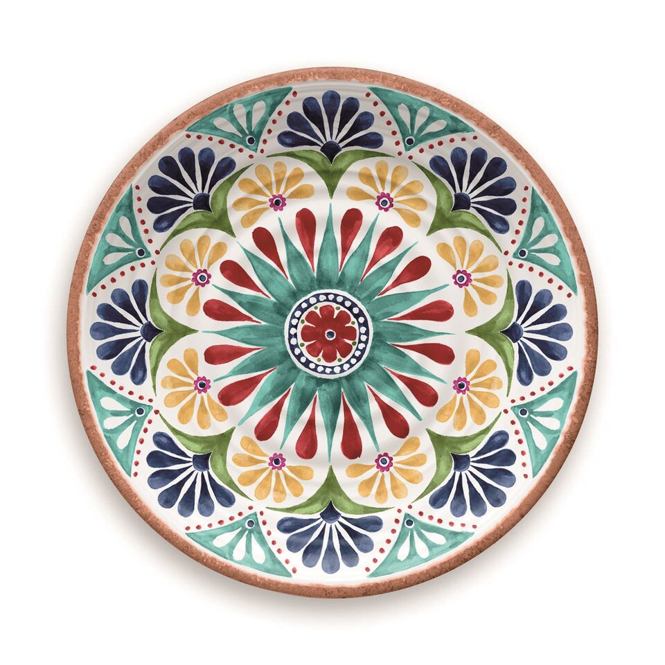 image 1 of Rio Medallion Melamine Dinner Plates - Set of 4 | Multi