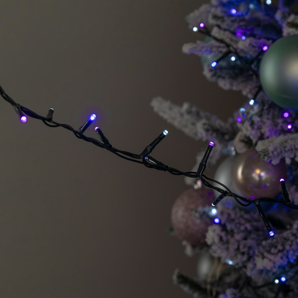 image 1 of 25m 1000 LED TreeBrights Christmas String Lights with Timer in Blue, Purple & White