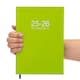 image 2 of 2026 2027 Academic Diary A5 Week to View - Mid Year Student Planner August 2026 to July 2027 - Hardback School College Organiser with Ribbon Bookmark (Lime) | Green | Lime