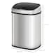 image 5 of HOMCOM Stainless Steel Kitchen Sensor Dustbin Automatic Touchless Rubbish Garbage Waste Bin 48L Silver | Chrome | 1