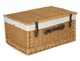 image 5 of 62cm Buff Wicker Picnic Basket with Lining | White | White | One Size