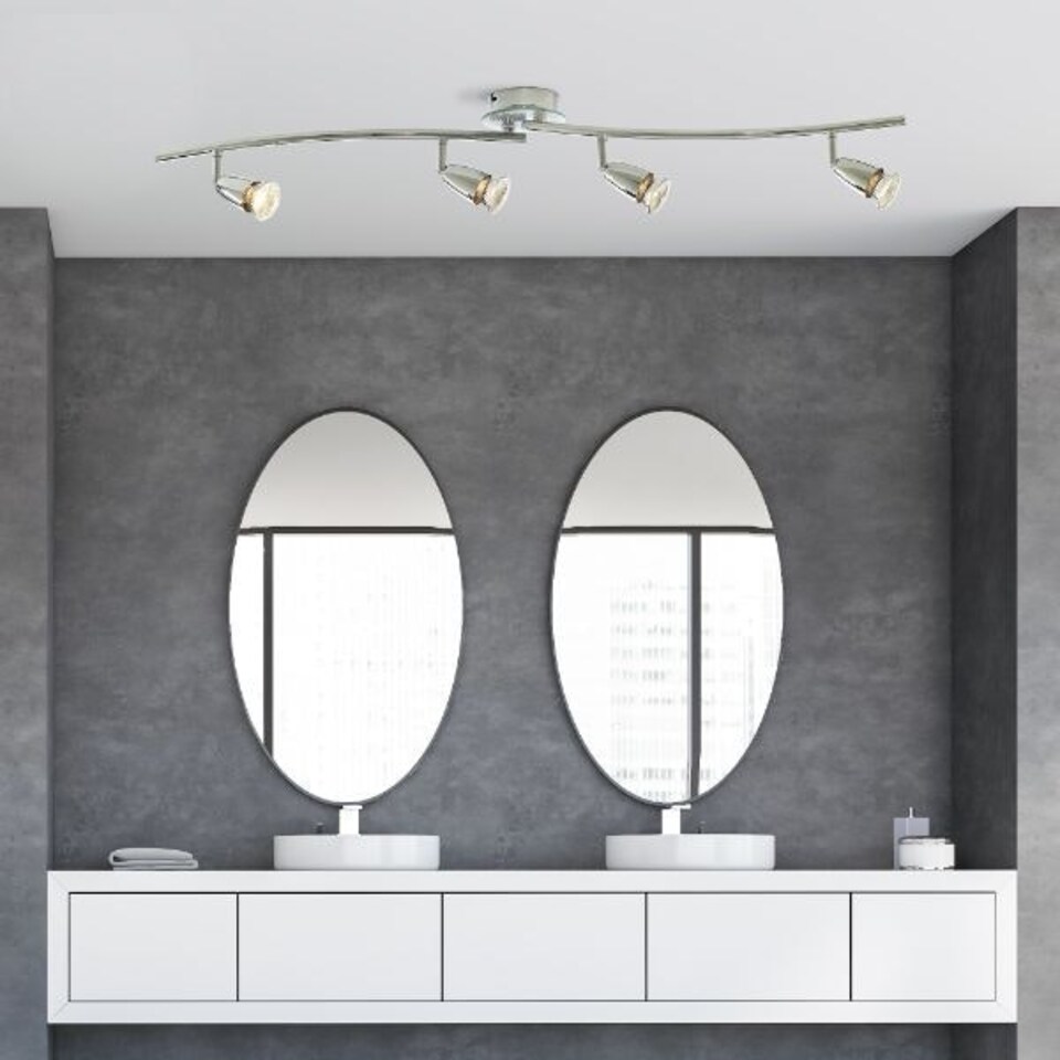 image 1 of Lucca 4 Light Chrome Ceiling Spotlight Bar