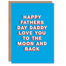 Love Dy Moon Back Sincere Loving Fathers Day Dad Card
