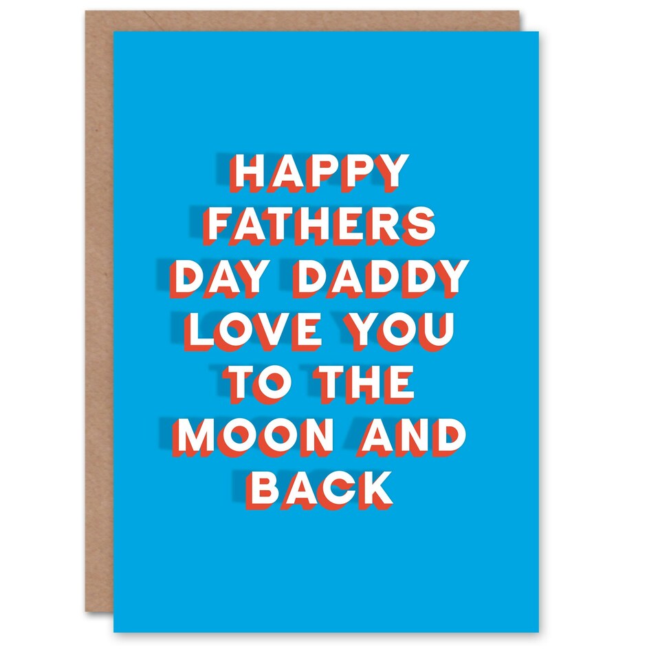 image 1 of Love Dy Moon Back Sincere Loving Fathers Day Dad Card