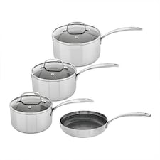 Stoven Hextra 4 Piece Saucepan Set with 20cm Frying Pan