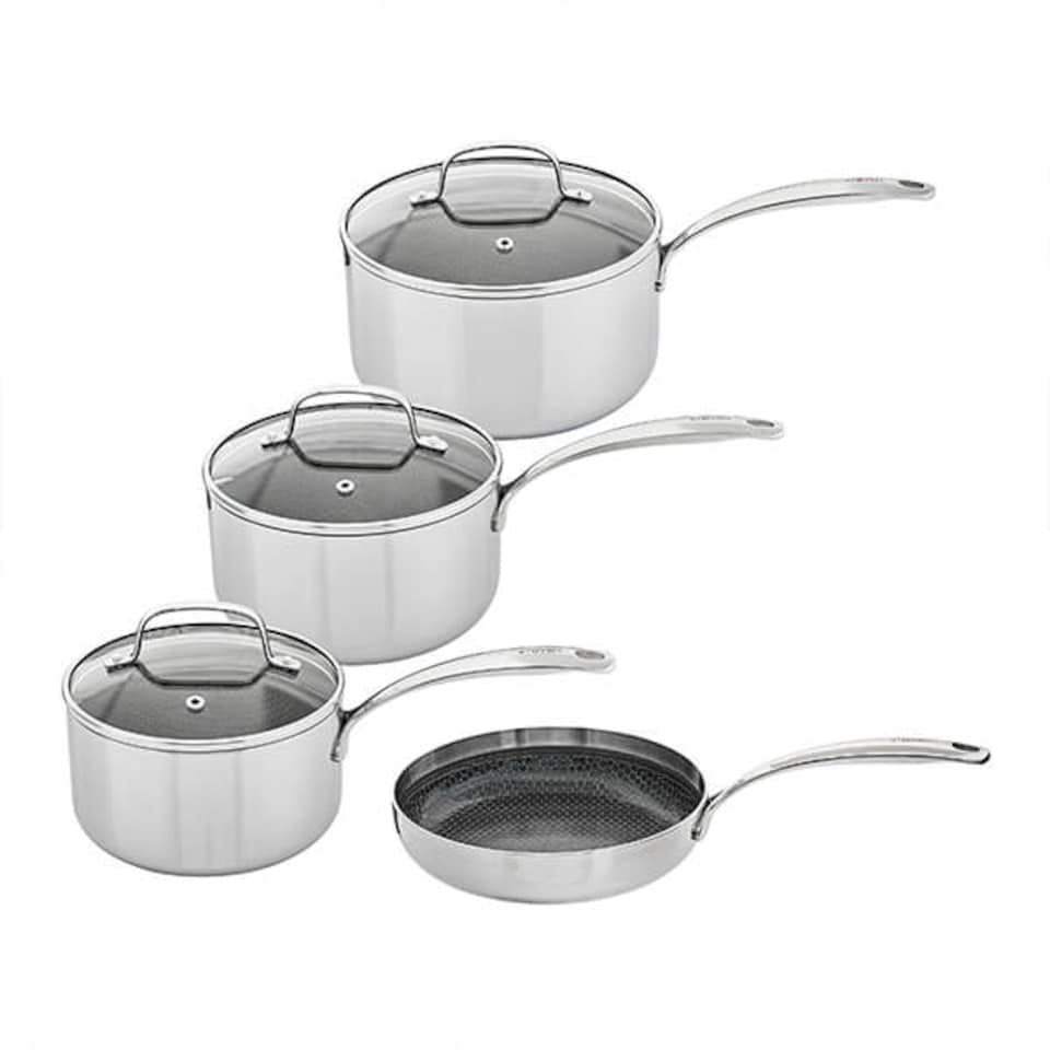 image 1 of Stoven Hextra 4 Piece Saucepan Set with 20cm Frying Pan