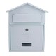 image 4 of Letter Post Mail Box Metal White Wall Door Gate Fence Garden House Lockable White
