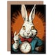 image 1 of Alice in Wonderland White Rabbit I'm Late Art Card