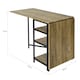 image 3 of SoBuy Modern Industrial Folding Dining Table with 3 Shelves, Light Oak, 70.9x23.6x30.3 inches, 22.4 kg - FWT62-N