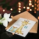 image 4 of 6th Cute Baby Giraffe Party Hat Cartoon Kids Age 6 Year Old Child Birthday Card