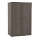 image 1 of Lisbon 2 Door Wardrobe - L53.5 x W81.5 x H187 cm - Black Wood Grain Grey