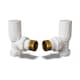 image 1 of Round White Radiator Valve Angled 10mm