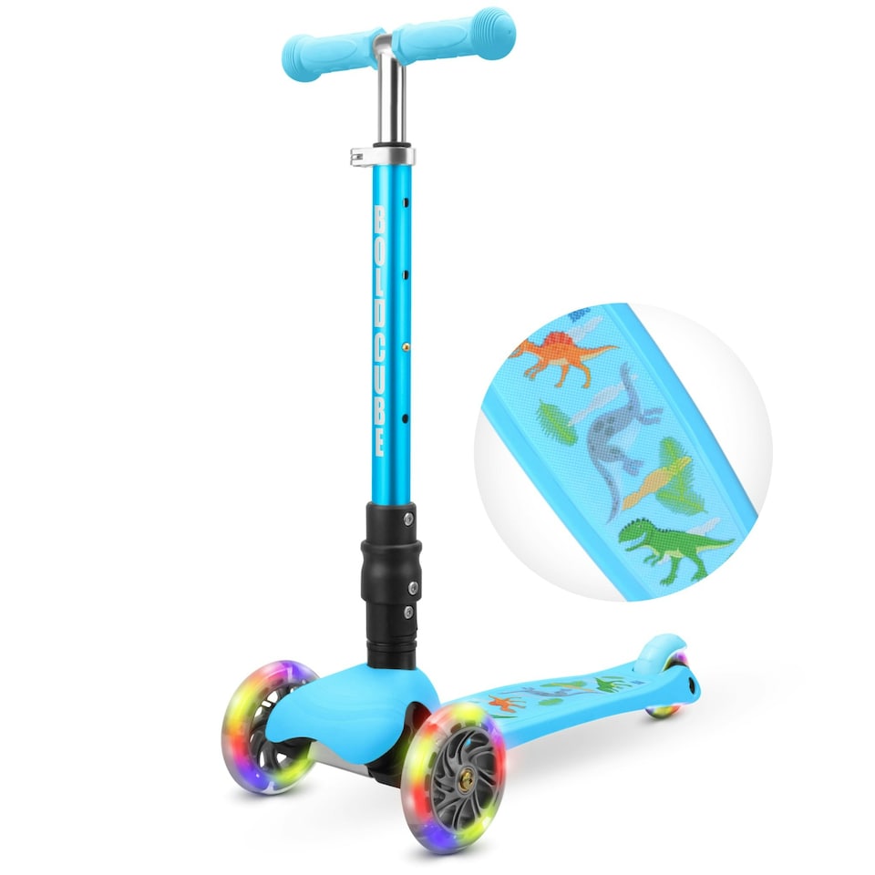 image 1 of Dinosaur - Teeny Fold 3 Wheel Scooter