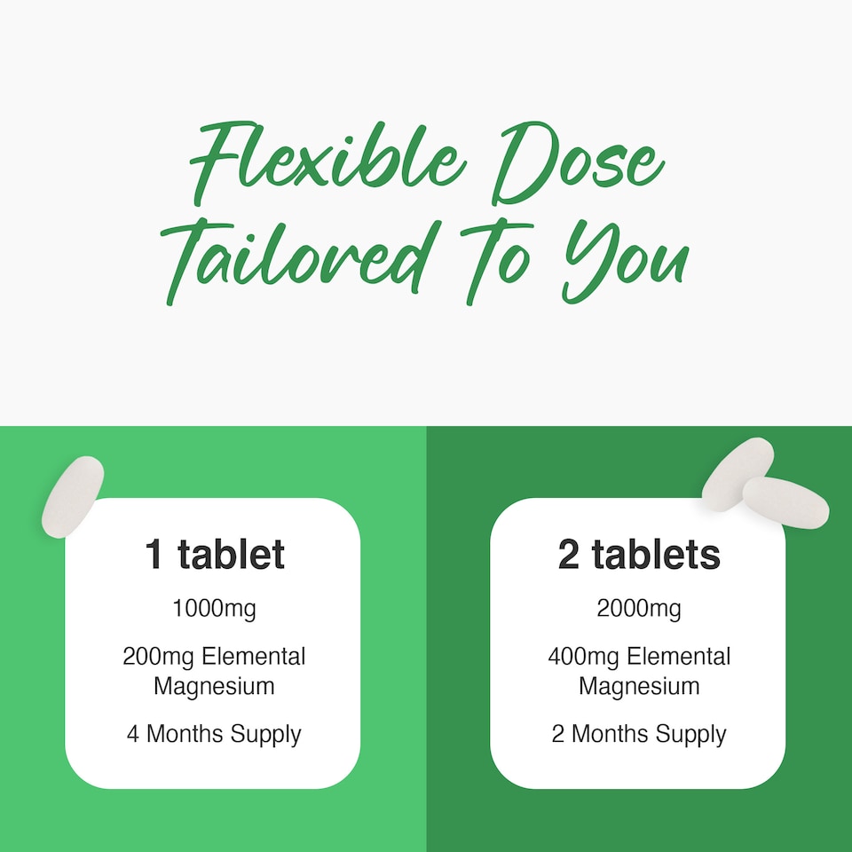 image 1 of Zipvit Magnesium Glycinate 1000mg, Relaxation & Energy Support, 90 Vegan Tablets, 3-Month Supply