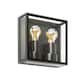 image 1 of Pomo Outdoor Box Wall Lamp Dark Grey 2x E27 IP65