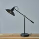 image 2 of ValueLights Civic Matte Black Table Lamp and E14 Golfball LED 4W Warm White 3000K Bulb Black