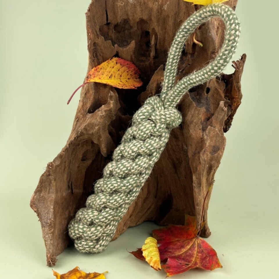 image 1 of HugglePets Legacy Hemp Knotted Log Dog Toy