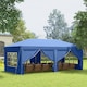 image 2 of Outsunny 3m x 6m Pop Up Gazebo Party Tent Canopy Marquee with Storage Bag Blue