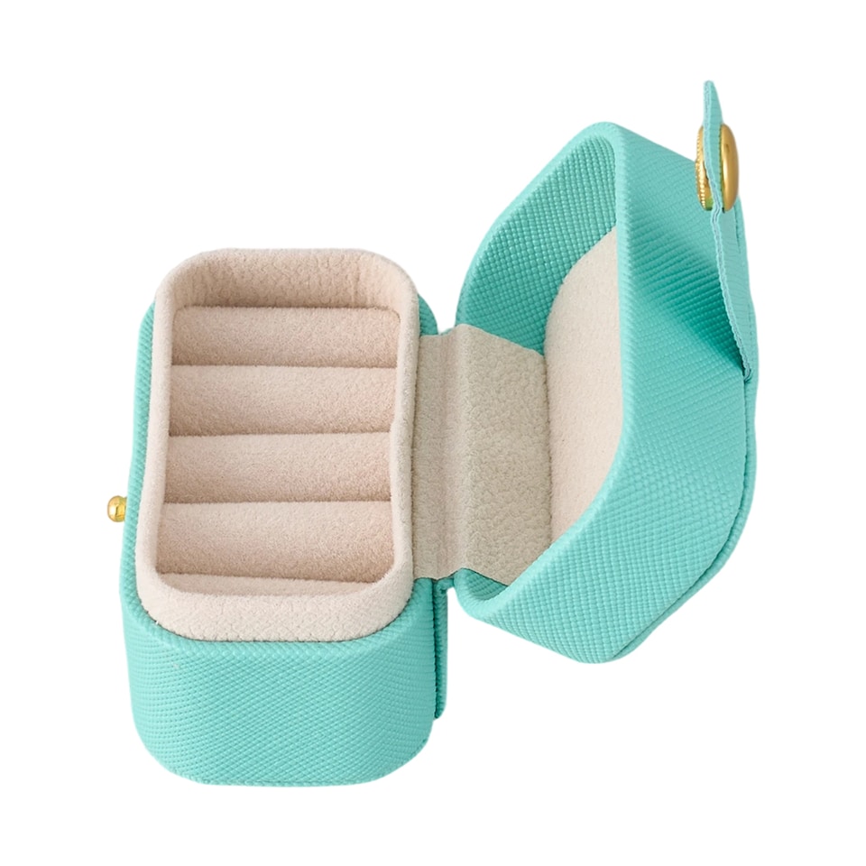 image 1 of Living and Home Compact Portable Mini Ring Holder Case-Green | Green