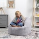 image 2 of Kids Teddy Bear Armchair Bean Bag Grey Childrens Bean Bags | Grey | Grey | M | 1