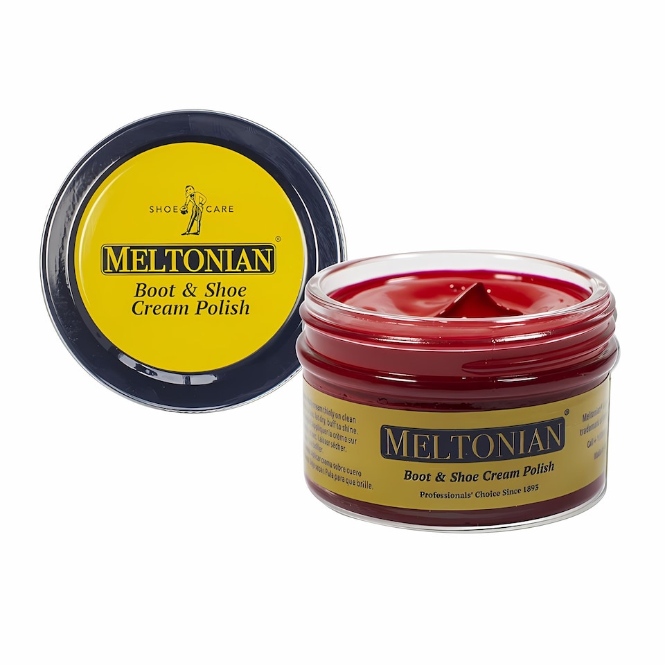image 1 of Meltonian Boot and Shoe Cream Polish - Conditioning and Colour Restoration 50ml | Red | Cardinal Red