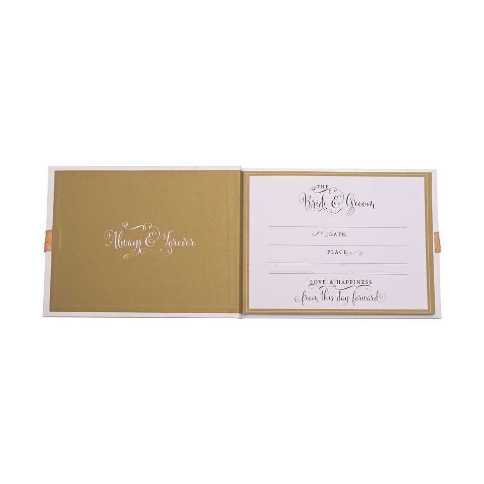 image 1 of Widdop Gifts Gold Foiled Wedding Guest Book