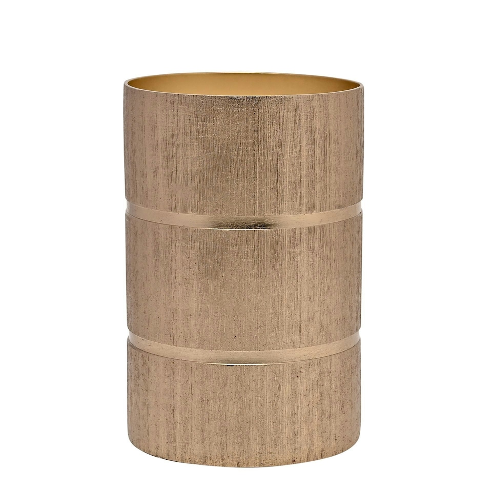 image 1 of Hestia Gold Candle In a Metal Jar - Large
