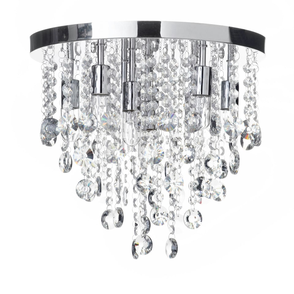 image 1 of BHS Large Cirrus Pendant Ceiling Light, Chrome
