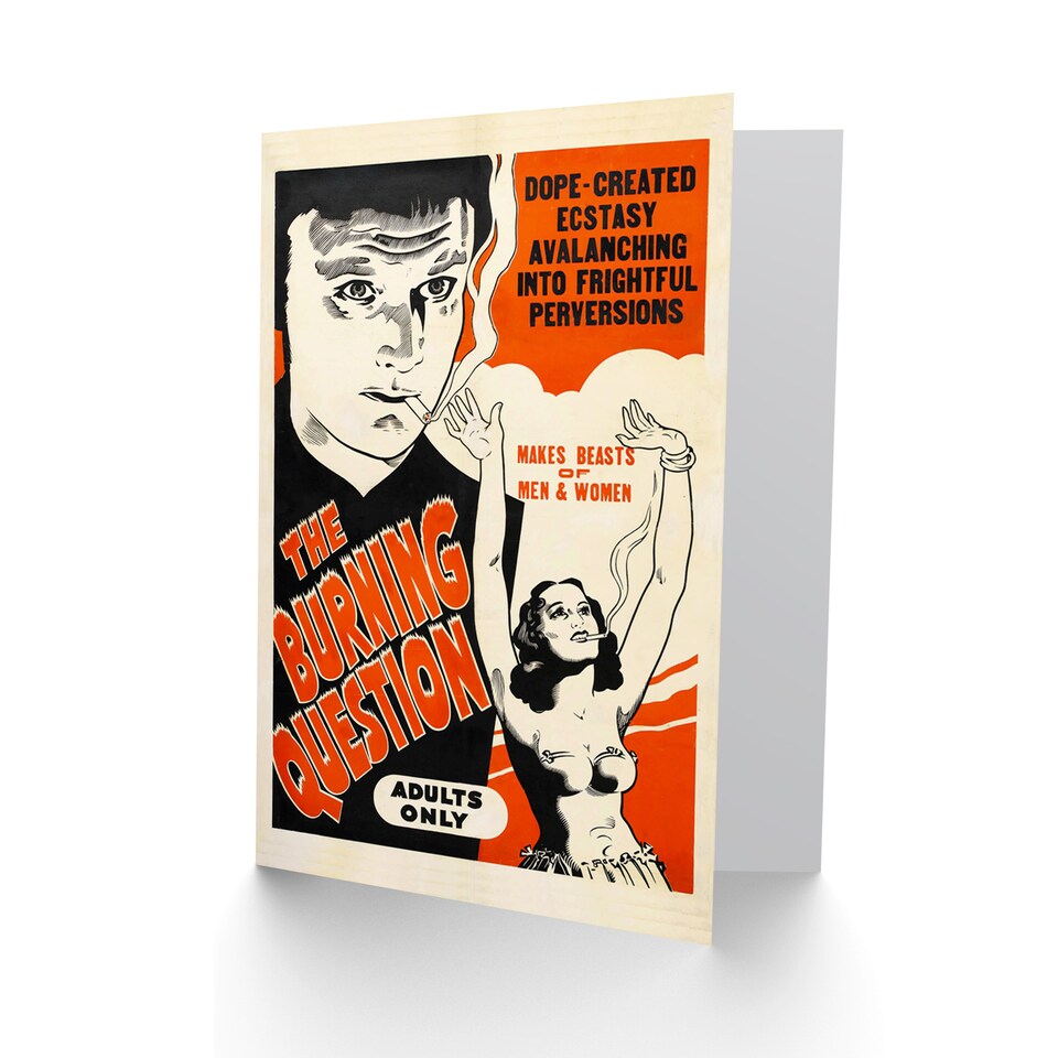 image 1 of Burning Question Drugs Film Poster Greetings Card