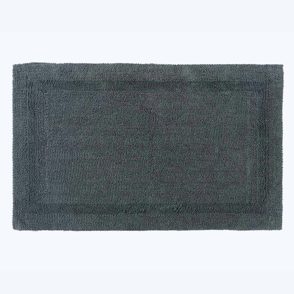 image 1 of Homescapes Luxury Reversible Extra Large Bath Mat - Grey Grey