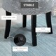 image 5 of HOMCOM Dressing Table Stool with Rubber Wood Legs, Ice Velvet Vanity Stool for Living Room Bedroom, Grey